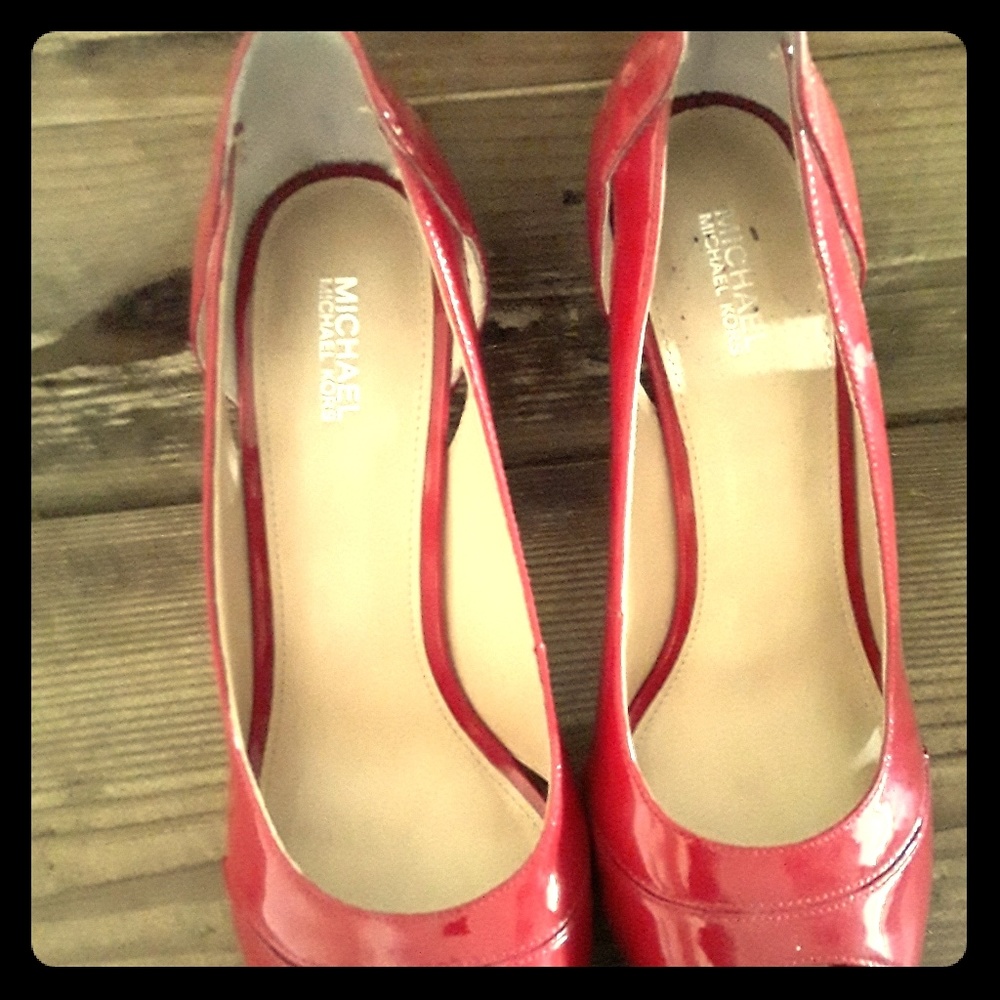 Red Michael Kors high heels